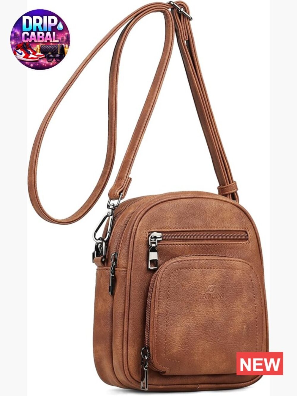 Premium PU Leather Mini Crossbody Bag with Card Slots Multi-Pocket Travel Bag